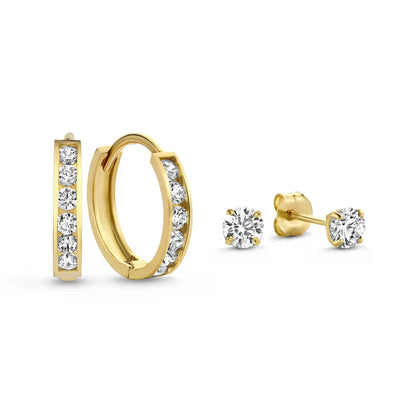 Ensemble de boucles d'oreilles en pierre Dara Brillane | Or