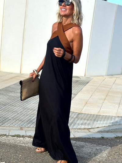 Sienna | Robe Élégante avec Dos Nu et Col Croisé à la Mode