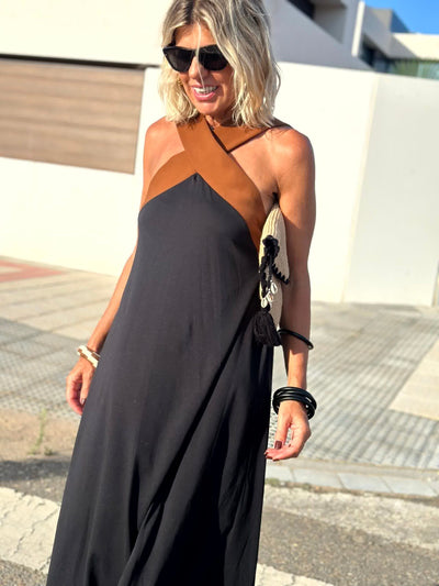 Sienna | Robe Élégante avec Dos Nu et Col Croisé à la Mode
