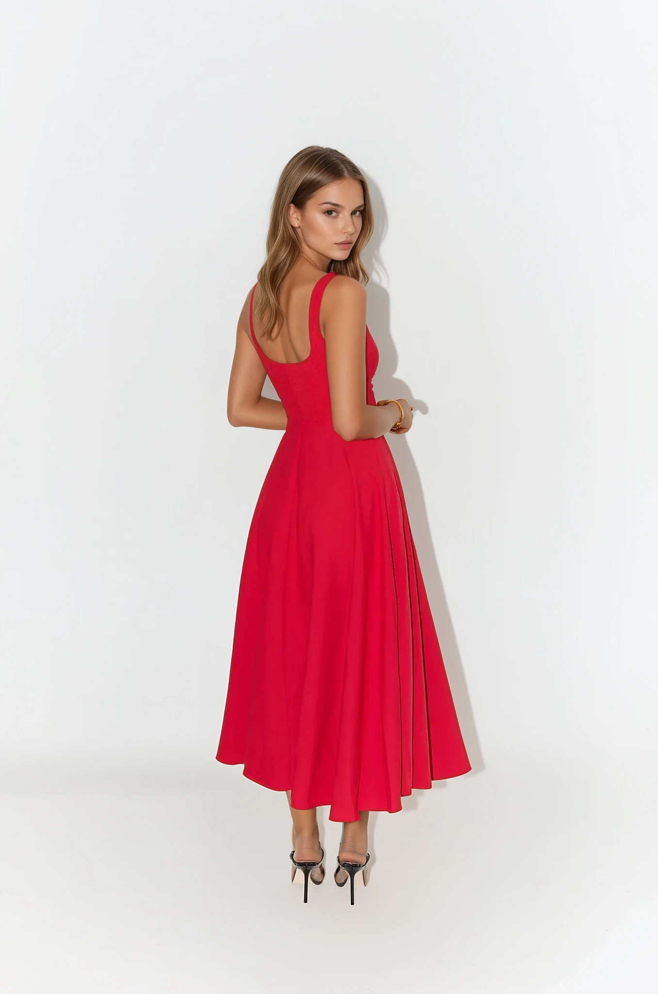 Mina - Robe longue à bretelles ajustables