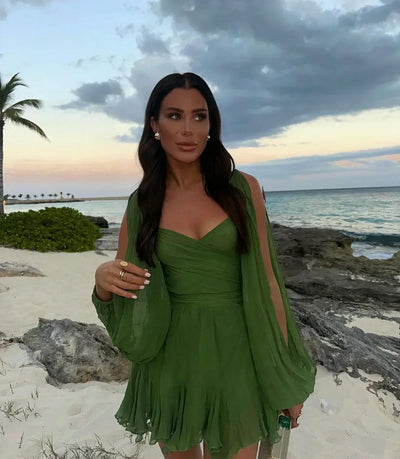 Layla | Robe mini ludique avec manches ballon