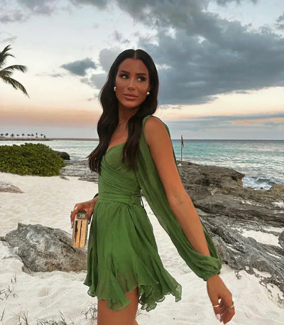 Layla | Robe mini ludique avec manches ballon