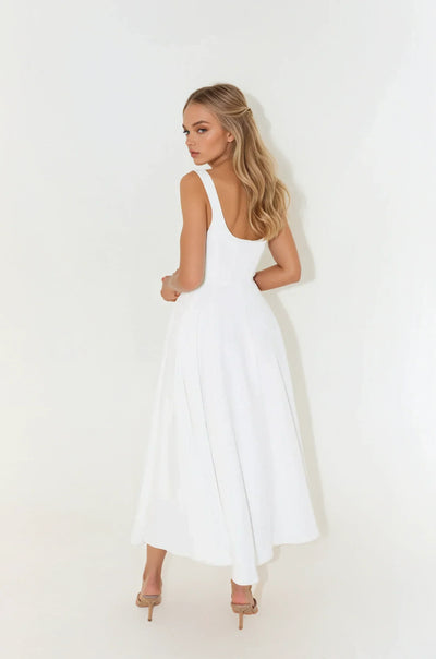 Mina - Robe longue à bretelles ajustables