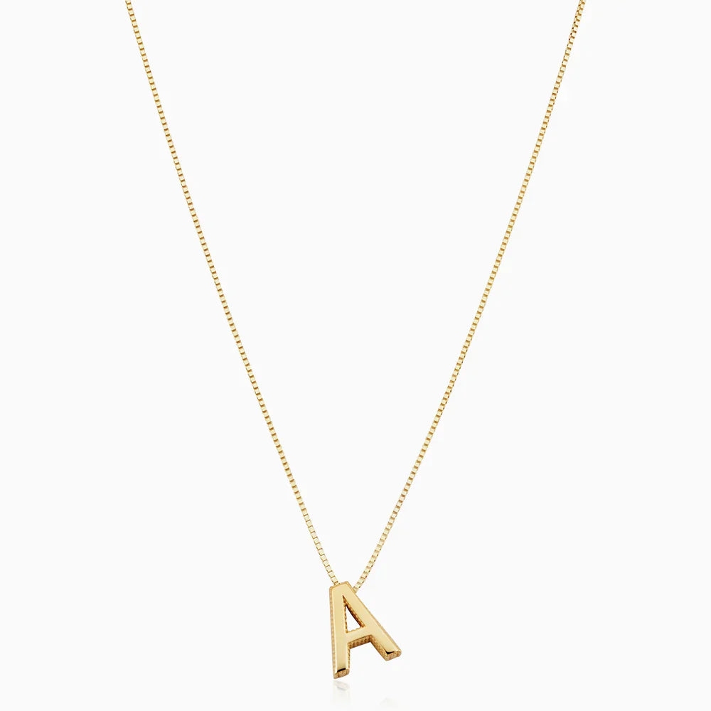 Collier avec initiale et lettre d'amour | Or