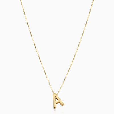 Collier avec initiale et lettre d'amour | Or