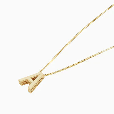 Collier avec initiale et lettre d'amour | Or