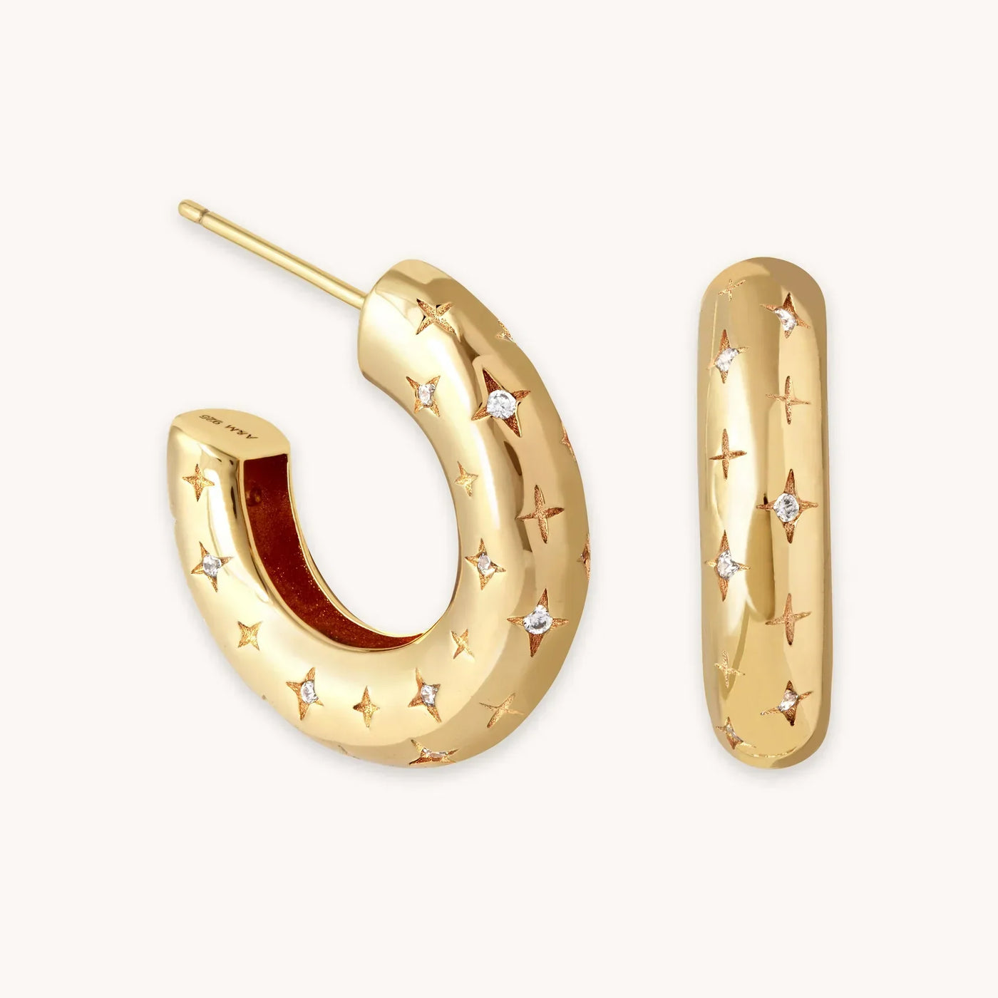 Boucles d'oreilles créoles Cosmic | Or