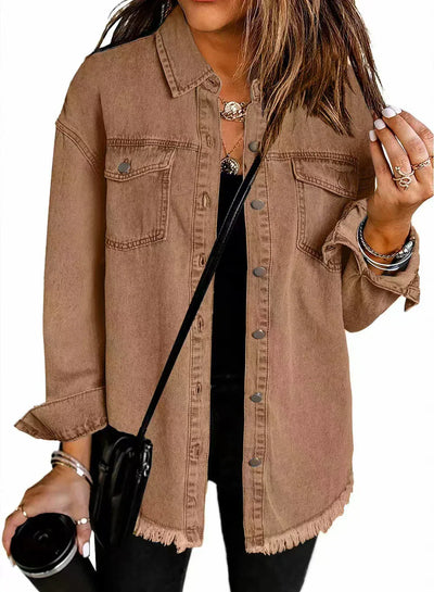 Stefania™ | Veste en Denim au Style Intemporel