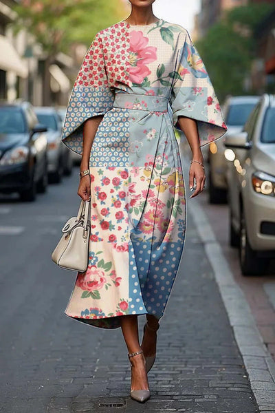 Grace | Robe Élégante avec Col Ronde