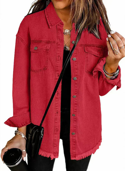 Stefania™ | Veste en Denim au Style Intemporel