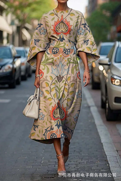 Grace | Robe Élégante avec Col Ronde