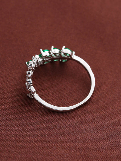 Carlotta | Bague en Or Blanc 16k Premium