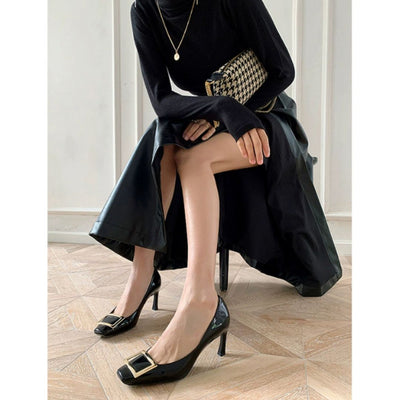 Narella™ | Sandales élégantes à talon moyen et à bout carré