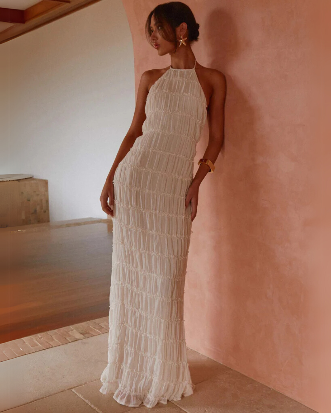 Tansy | Robe Longue à Texture Sculptée