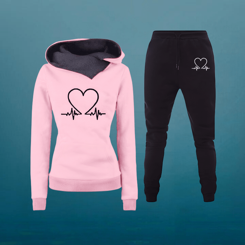 Eliana | Ensemble Sweat à Capuche et Jogging en Cœur d'Amour