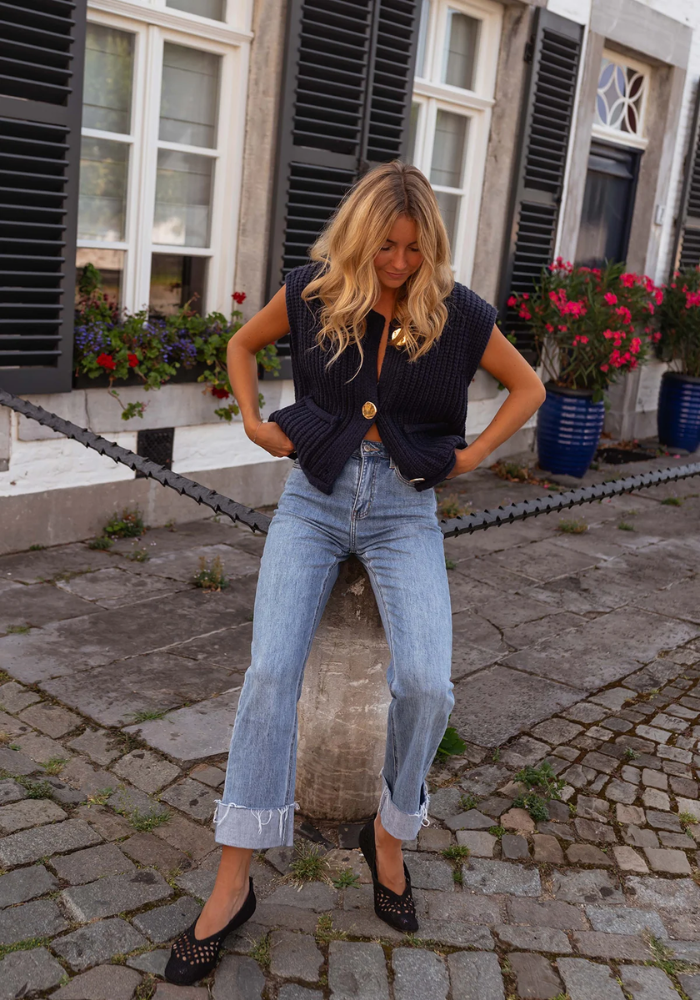 FENJA™ | LE GILET EN TRICOT CHIC POUR LE LAYERING