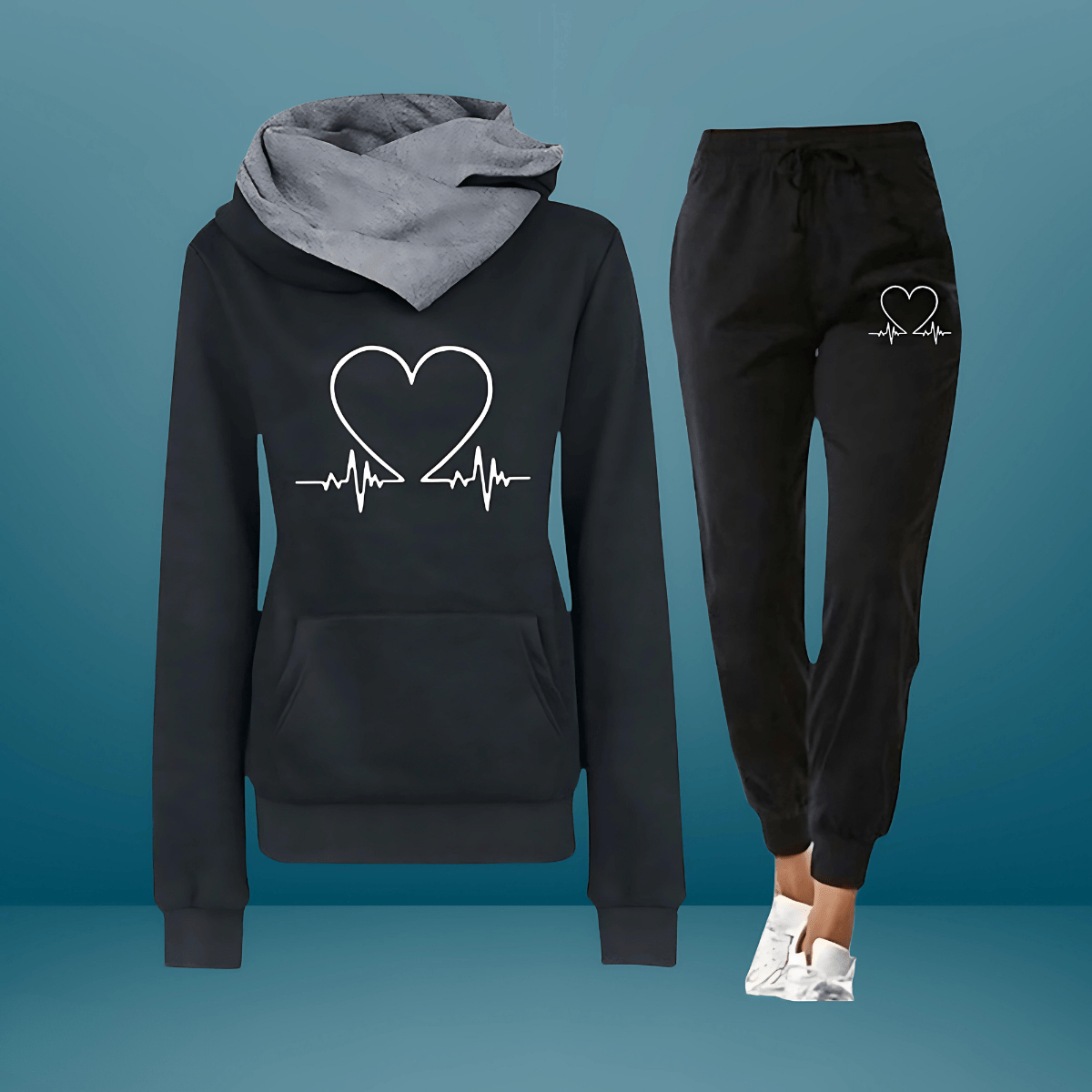 Eliana | Ensemble Sweat à Capuche et Jogging en Cœur d'Amour