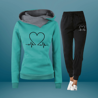 Eliana | Ensemble Sweat à Capuche et Jogging en Cœur d'Amour