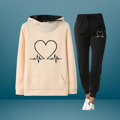 Eliana | Ensemble Sweat à Capuche et Jogging en Cœur d'Amour