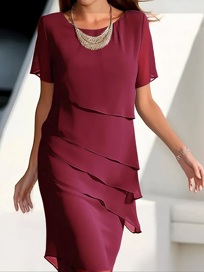 Robe plissée en chiffon de soie