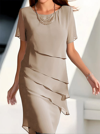 Robe plissée en chiffon de soie