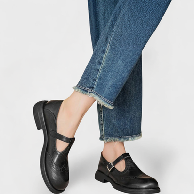 Elisa - Élégance et Confort Talon en Cuir