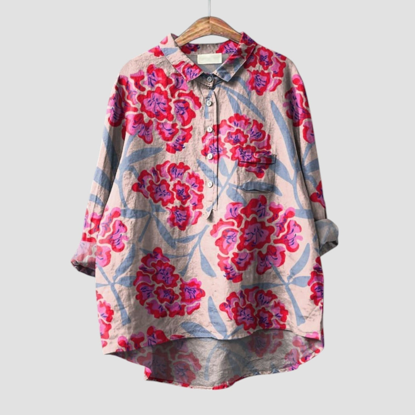 PALMIRA | Chemise Oversize avec Design Canin et Confort Quotidien pour un Look Décontracté