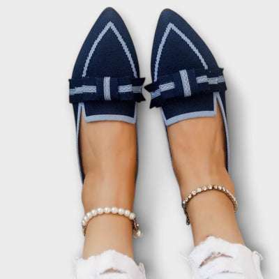 Élise | Chaussures Plates avec Détail Noué Élégant