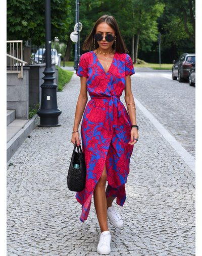 Amelie | Robe Midi Fleurie Enveloppante