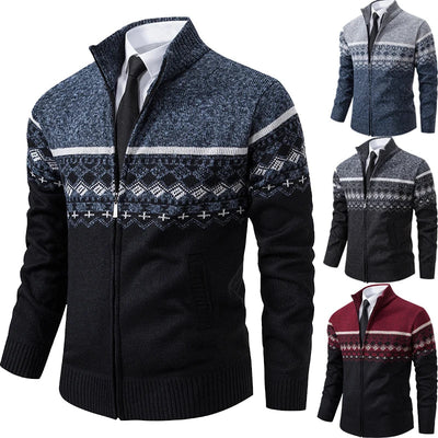 Howard™ – Cardigan zippé en tricot nordique