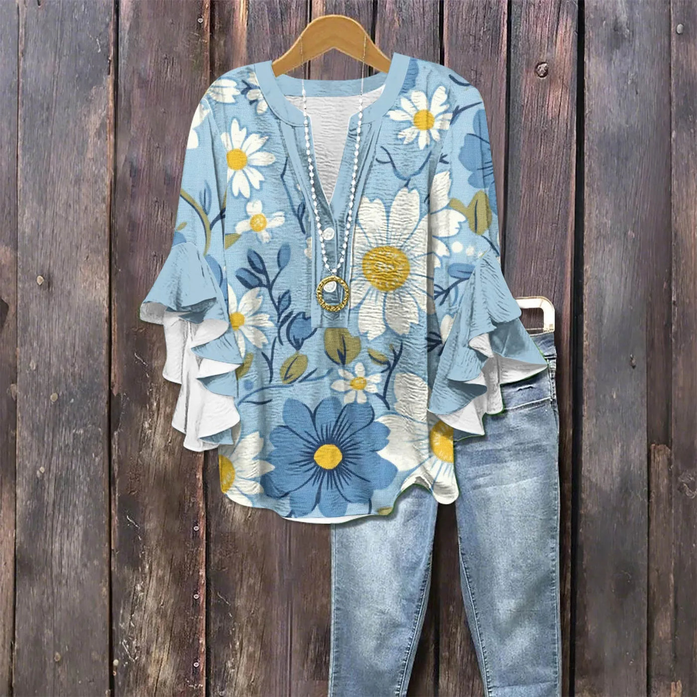Blouse d'été "Jour de Marché" – Élégante & légère