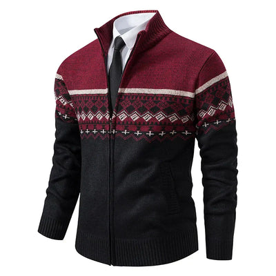 Howard™ – Cardigan zippé en tricot nordique