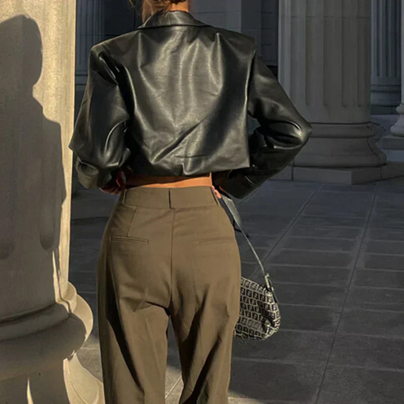 Élise™ | Giacca in similpelle elegante