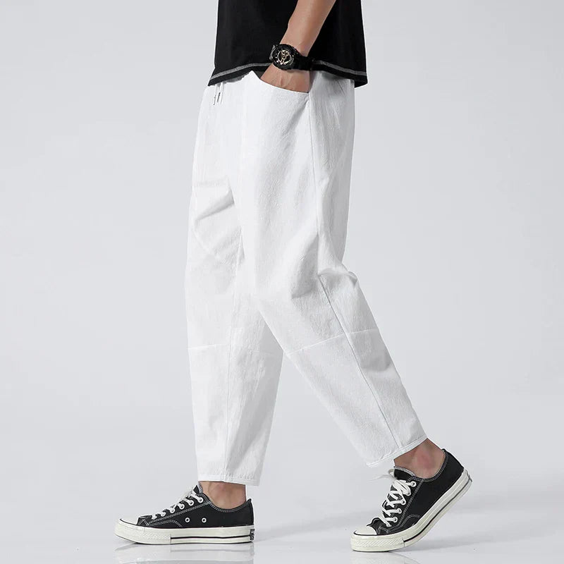 Kyoto – Pantalons Croppés en Lin