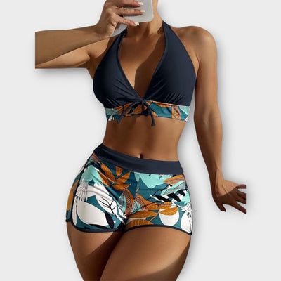 Ensemble bikini à taille haute