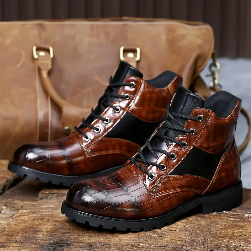Rendell™ | Bottes en cuir de crocodile