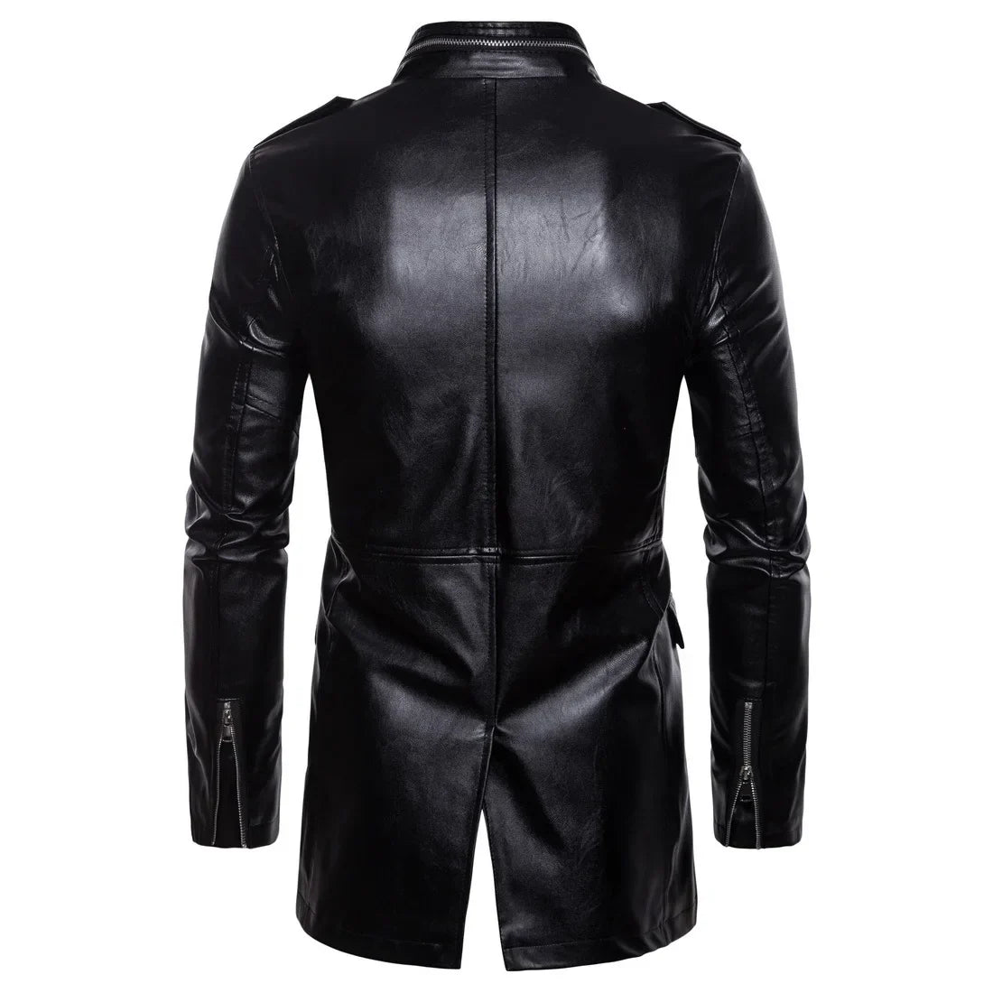 Victor™ | Manteau long noir au style militaire