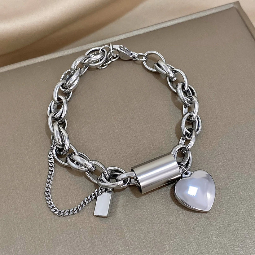 Bracelet Chunky Coeur | Or
