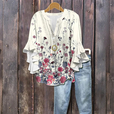 Blouse d'été "Jour de Marché" – Élégante & légère