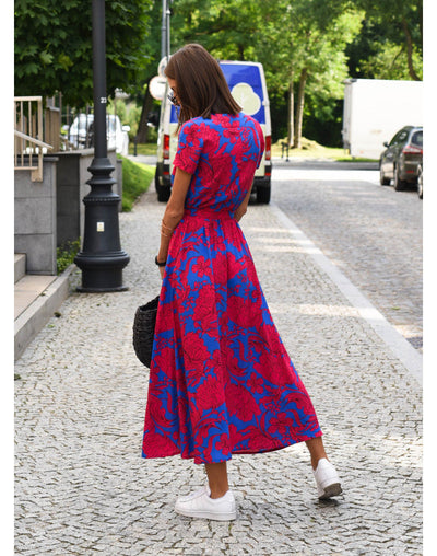 Amelie | Robe Midi Fleurie Enveloppante