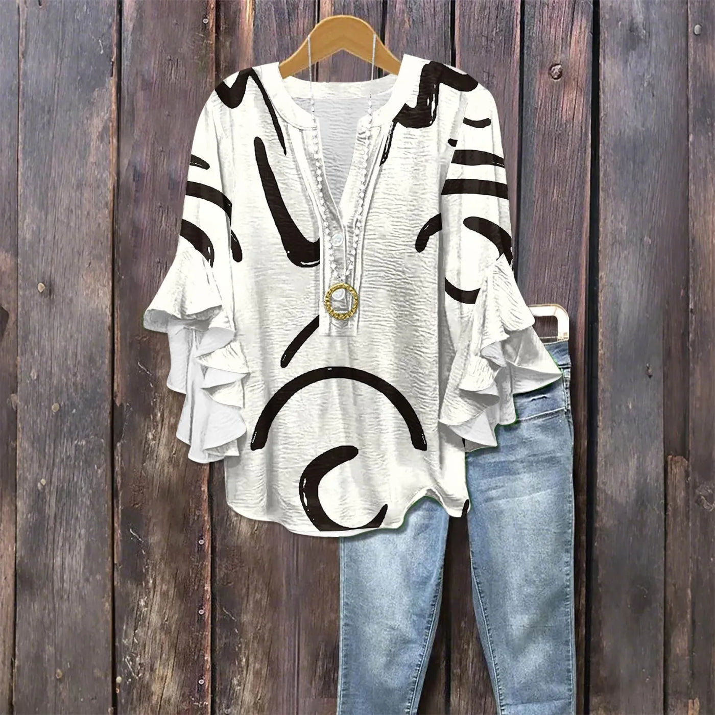 Blouse d'été "Jour de Marché" – Élégante & légère