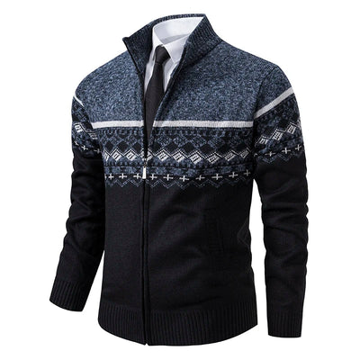 Howard™ – Cardigan zippé en tricot nordique