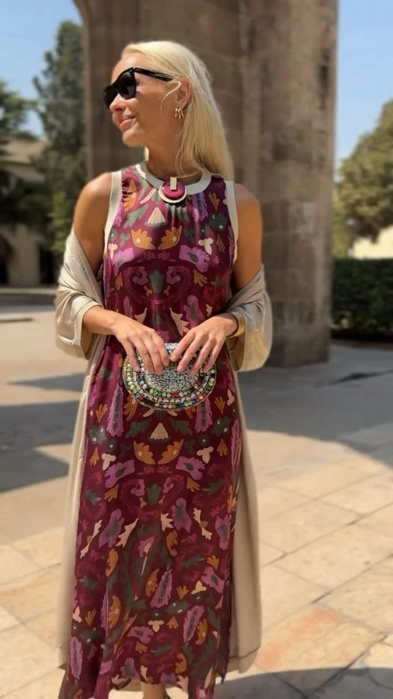 Galiana | Robe longue élégante avec châle assorti