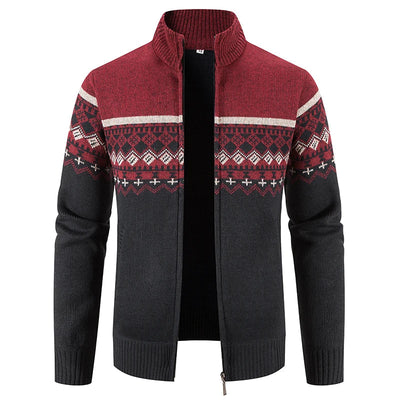 Howard™ – Cardigan zippé en tricot nordique