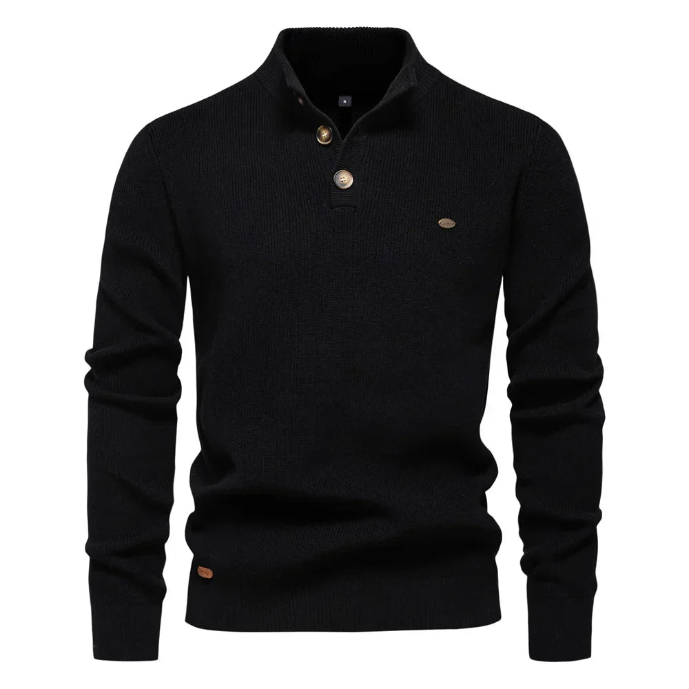 Damien™ | Pull Col Haut Élégant