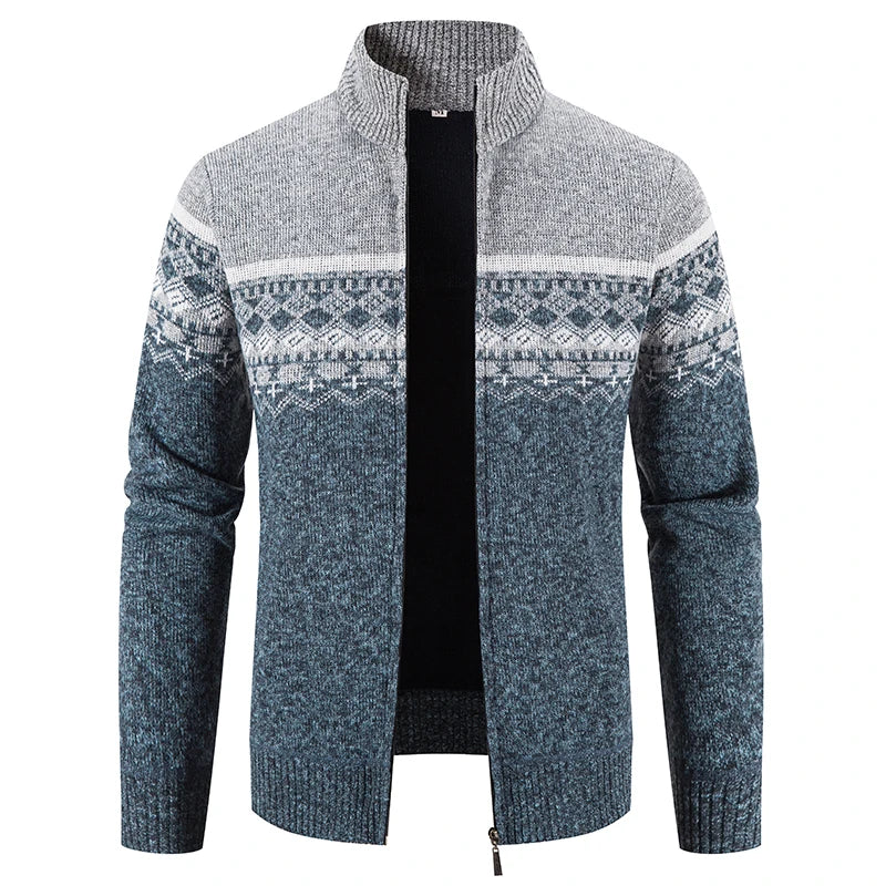 Howard™ – Cardigan zippé en tricot nordique
