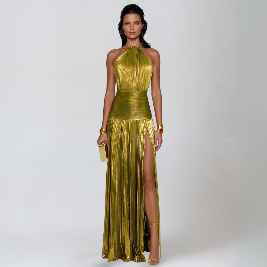 NEFIRA™ | ROBE LONGUE MÉTALLISÉE