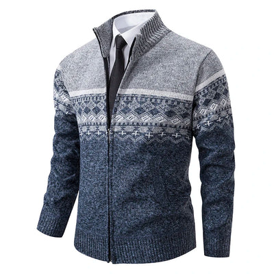 Howard™ – Cardigan zippé en tricot nordique