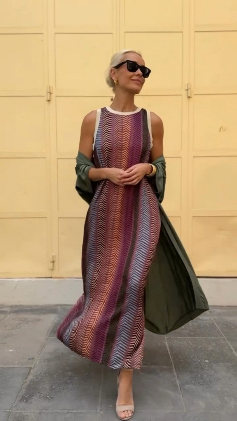 Leonor | Élégant robe longue avec châle assorti