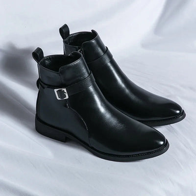 Bottines Chelsea en cuir véritable Sergio